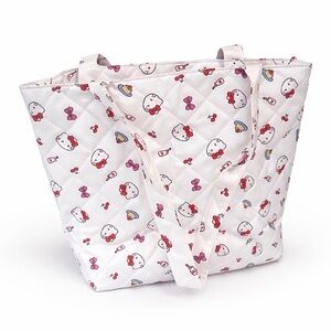 Hello Kitty Patterned White Tote Bag